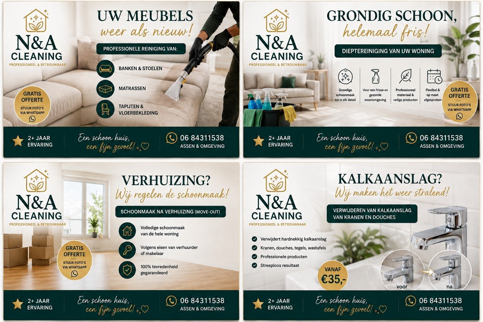 Professionele schoonmaak in Assen & omgeving | N&A Cleaning