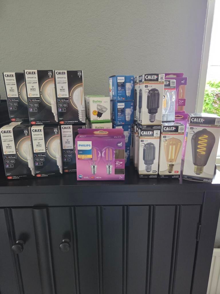 partij LED lampen: Calex, Philips, Bailey totaal 52 stuks, Ophalen of Verzenden, Nieuw, Modern, industrieel, smart home