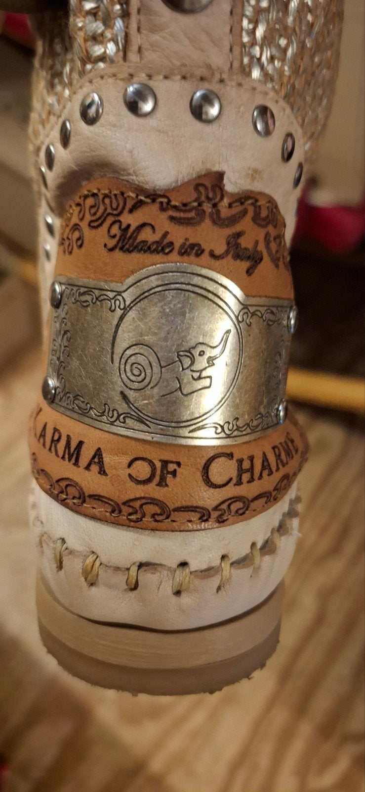 Karma of Charme, Kleding | Dames, Beige, Lage of Enkellaarzen, Ophalen of Verzenden, Zo goed als nieuw