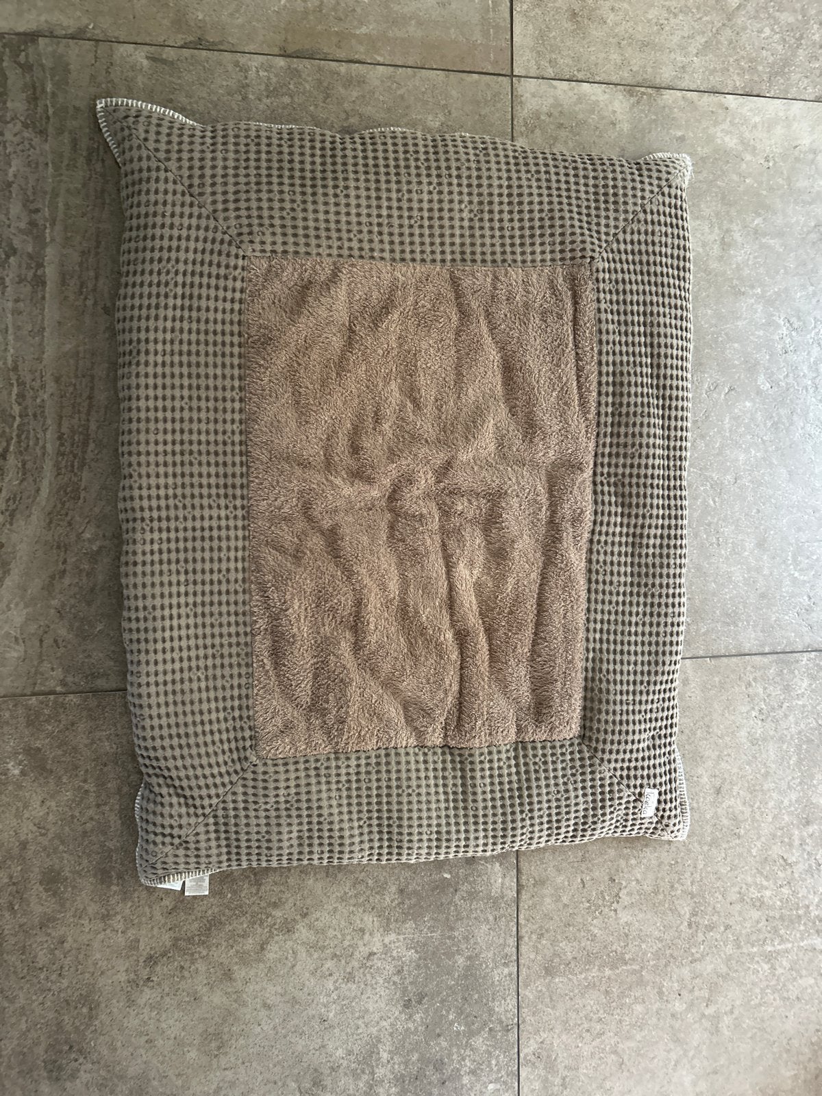 Koeka boxkleed Wafel Baby Deken - Grijs en Beige, Ophalen, Zo goed als nieuw