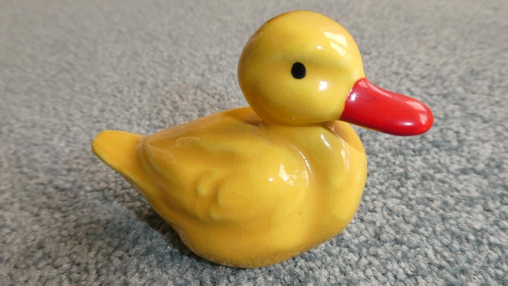 Eend, geel, Goebel, keramiek, Verzenden, Zo goed als nieuw, Dier