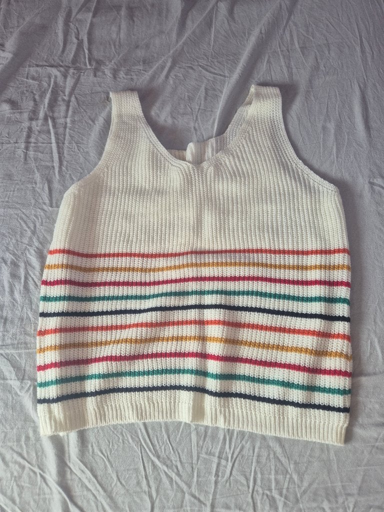 Knitted tanktop dames, Kleding | Dames, Wit, Maat 46/48 (XL) of groter, Ophalen of Verzenden, Zonder mouw