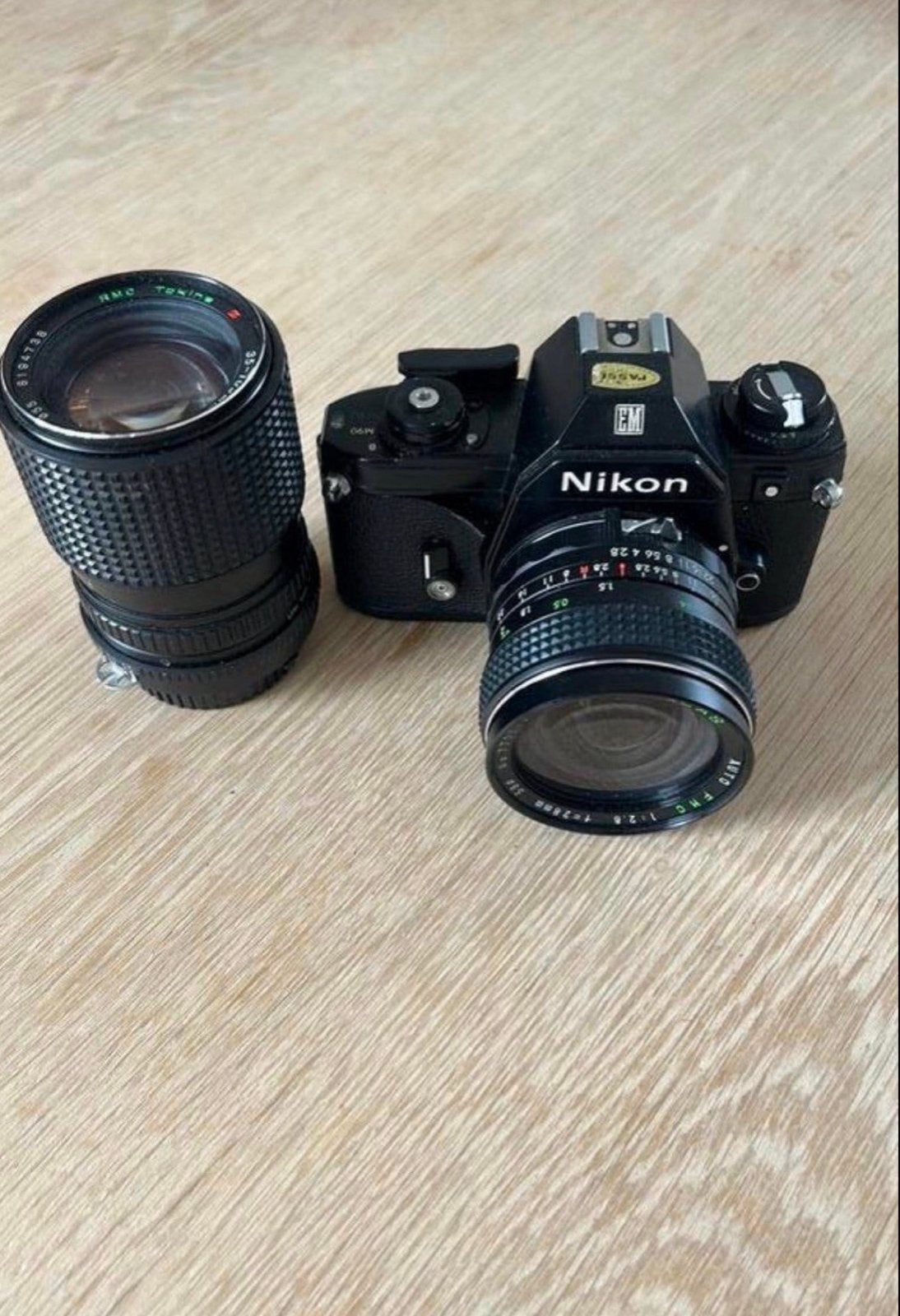 Nikon EM SLR Camera Set met 2 Lenzen - Ideaal voor Beginners, Ophalen of Verzenden, Gebruikt, Spiegelreflex, Nikon