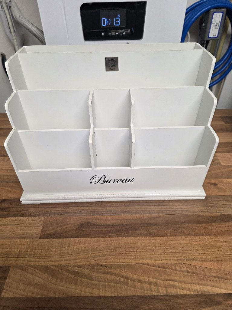 Riviera Maison bureau-organizer / brievenhouder, Ophalen, Zo goed als nieuw, Hout