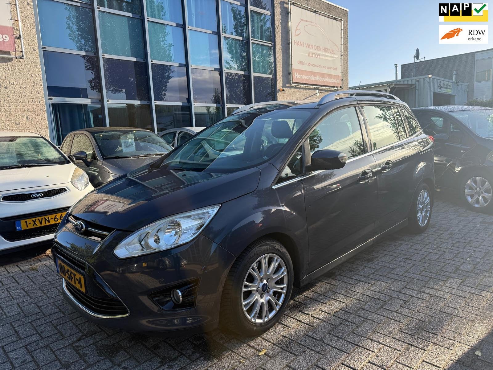 Ford Grand C-Max 1.6 Titanium 7 PERSOONS, Trekhaak, Full Opt, Auto's, Gebruikt, 750 kg, 4 cilinders, 7 stoelen