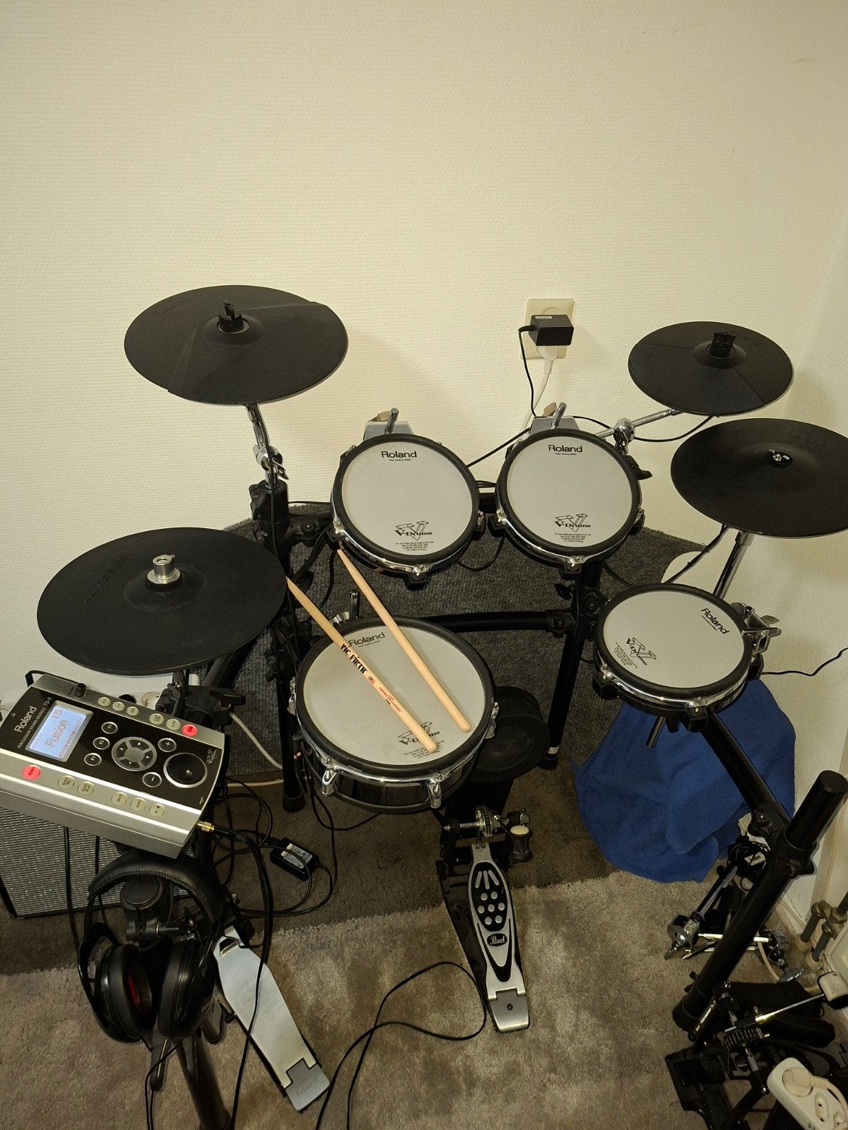 Roland TD-9 KX Mesh Head Set Als nieuw.Upgraded. Zie tekst, Ophalen, Nieuw, Drums of Percussie