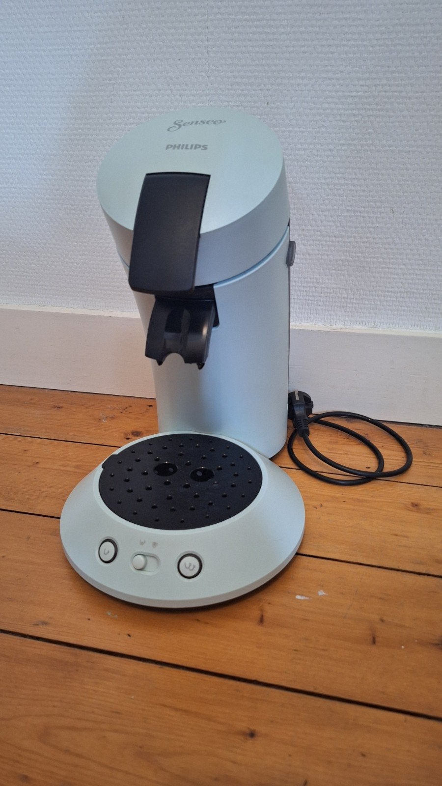 Philips Senseo lichtblauw CSA210, Witgoed en Apparatuur, Koffiemachine, Ophalen of Verzenden, Zo goed als nieuw, Koffiepads en cups
