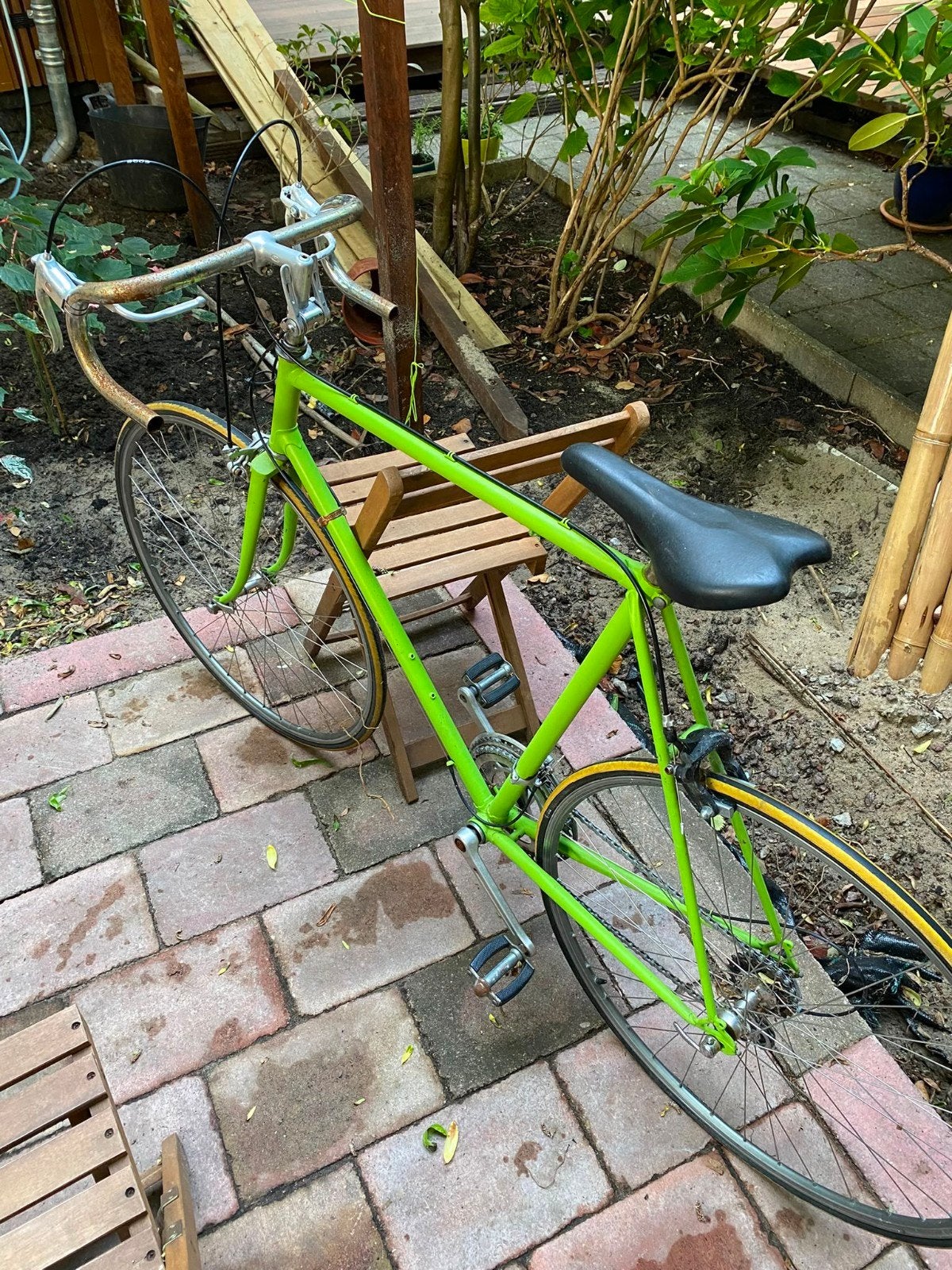 Retro racefiets, Ophalen