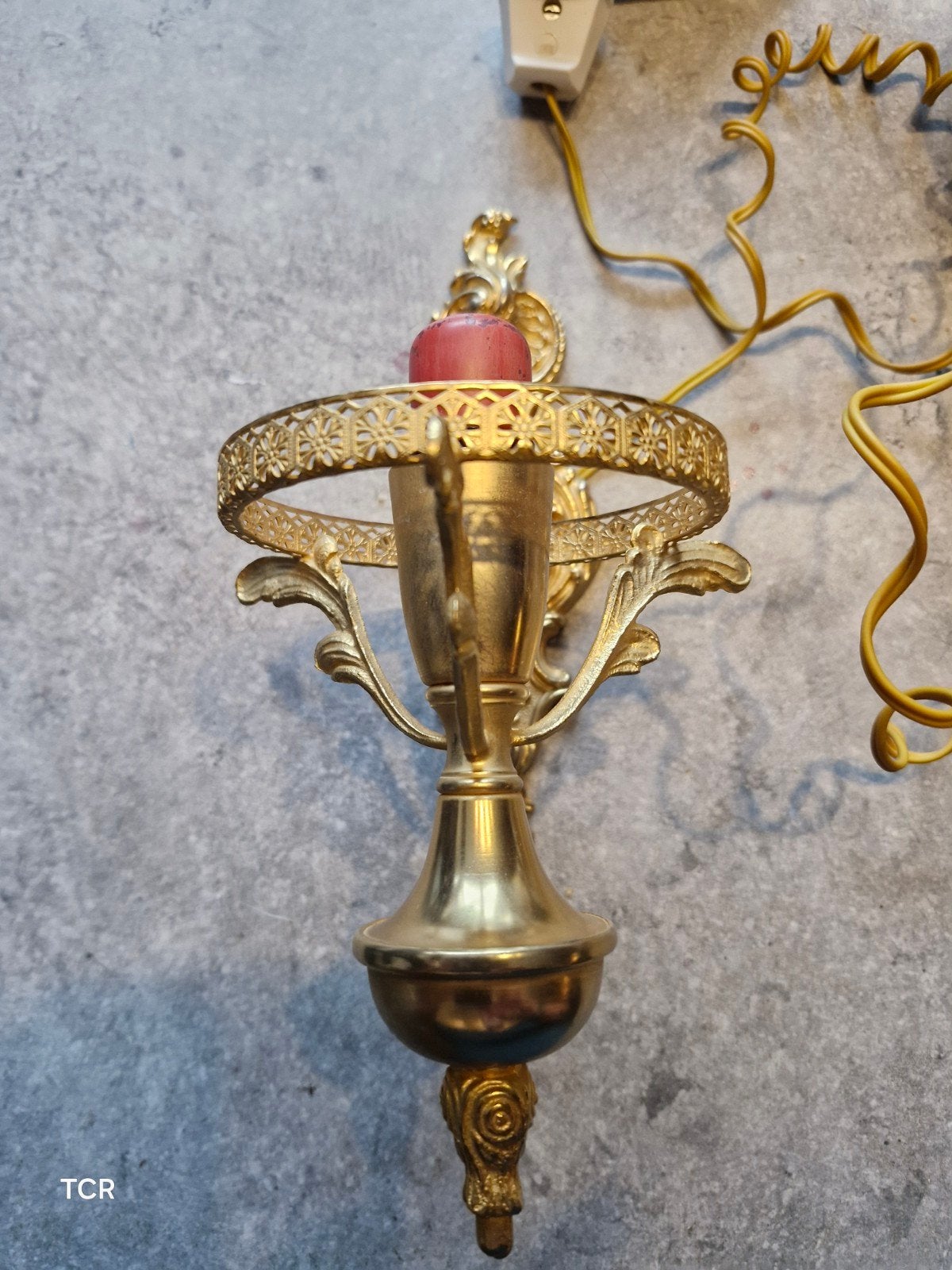 Vintage messing wandkandelaar - Elegant en decoratief, Ophalen