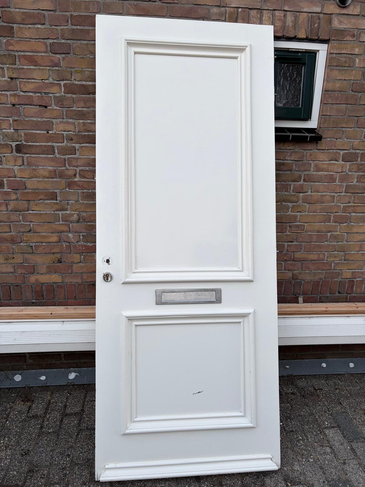 Merbau voordeur, Doe-het-zelf en Verbouw, Deuren en Horren, Ophalen, Gebruikt, 80 tot 100 cm, 215 cm of meer
