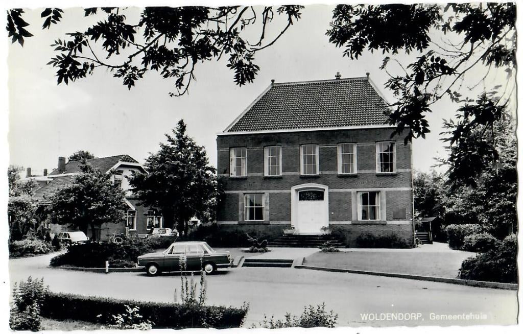 Woldendorp - Gemeentehuis, Verzenden, 1960 tot 1980, Ongelopen, Groningen