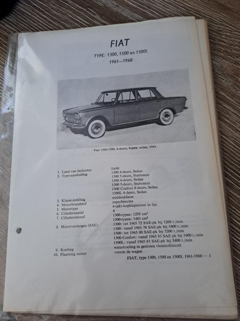 Fiat 1300,1500,1500l vraagbaak, Ophalen of Verzenden, Overige merken