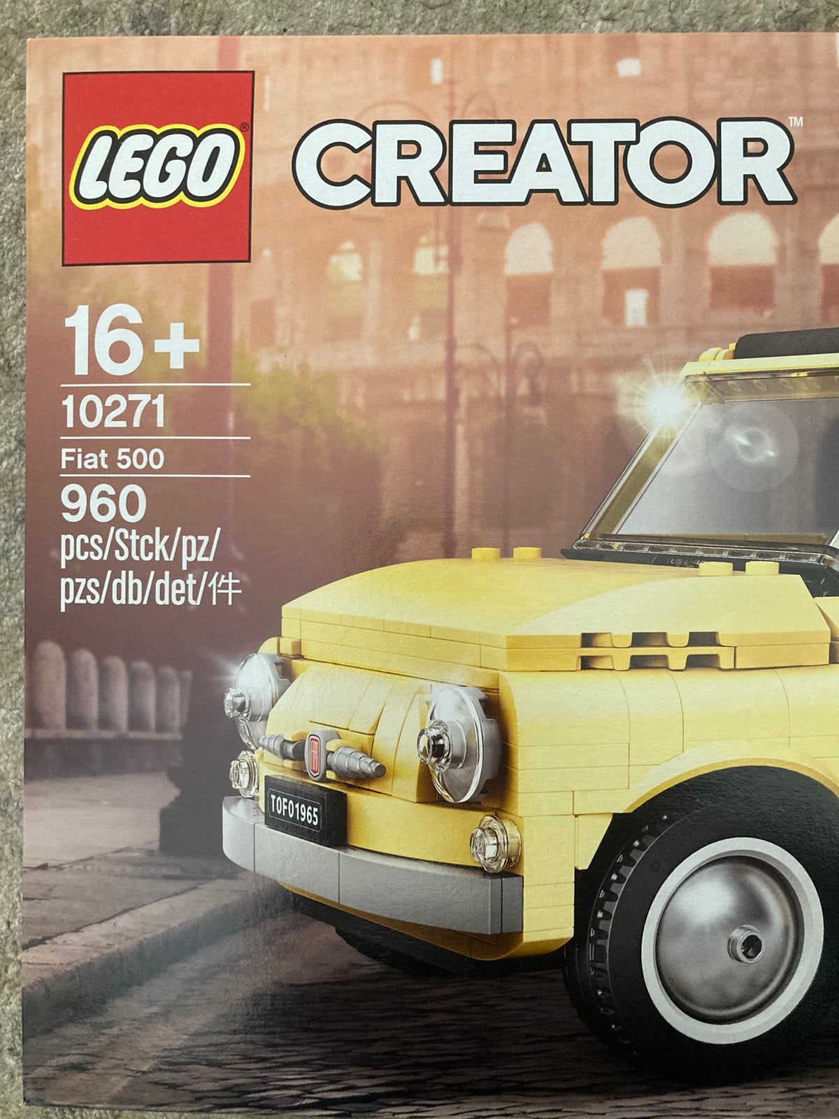 Lego 10271 Creator Fiat 500 nuova yellow (new), Lego, Nieuw, Ophalen of Verzenden, Compleet