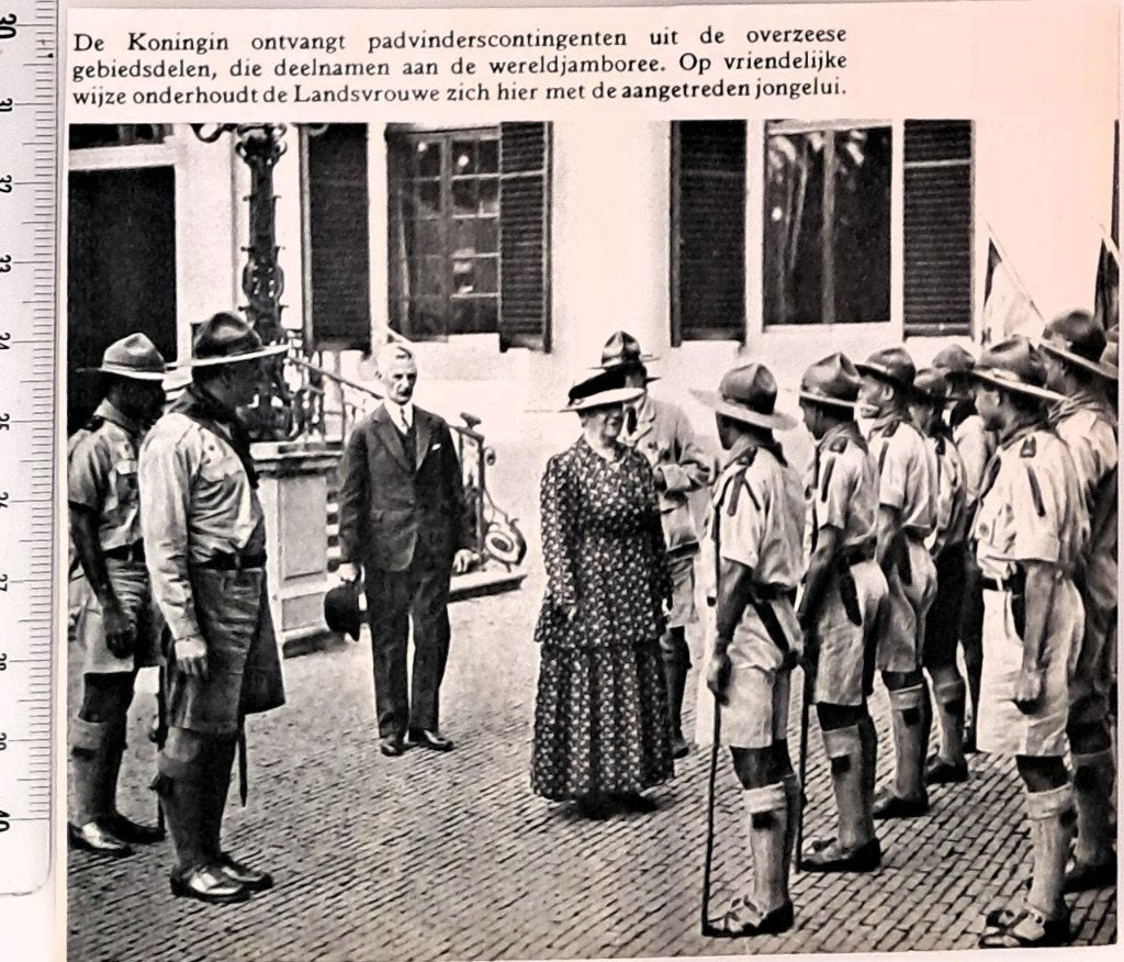 Scouting 1937; koningin ontvangt padvinders van overzee, Verzenden, Voor 1940, Gebruikt, Overige onderwerpen