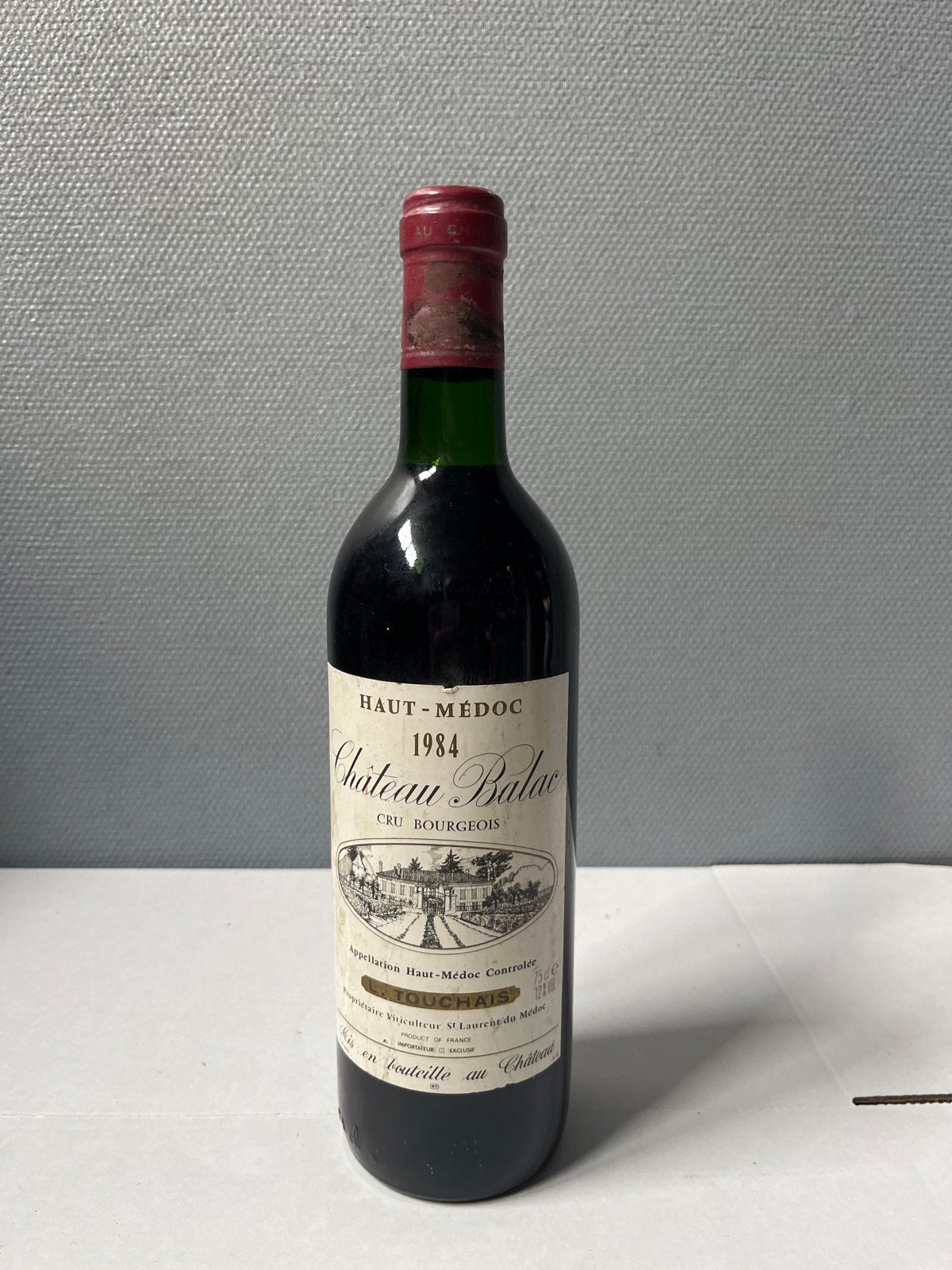 Château Balac Haut-Médoc 1984 - Rode Wijn, Verzamelen, Wijnen, Ophalen of Verzenden, Gebruikt, Frankrijk, Rode wijn