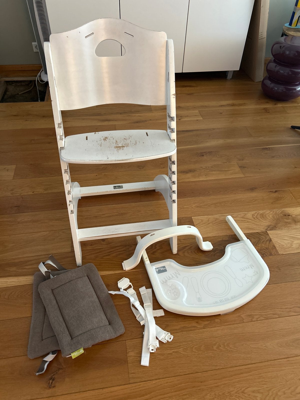 Childwood Evolu 2 meegroeistoel met eetblad en kussens, Ophalen, Gebruikt, Meegroeistoel, Afneembaar eetblad