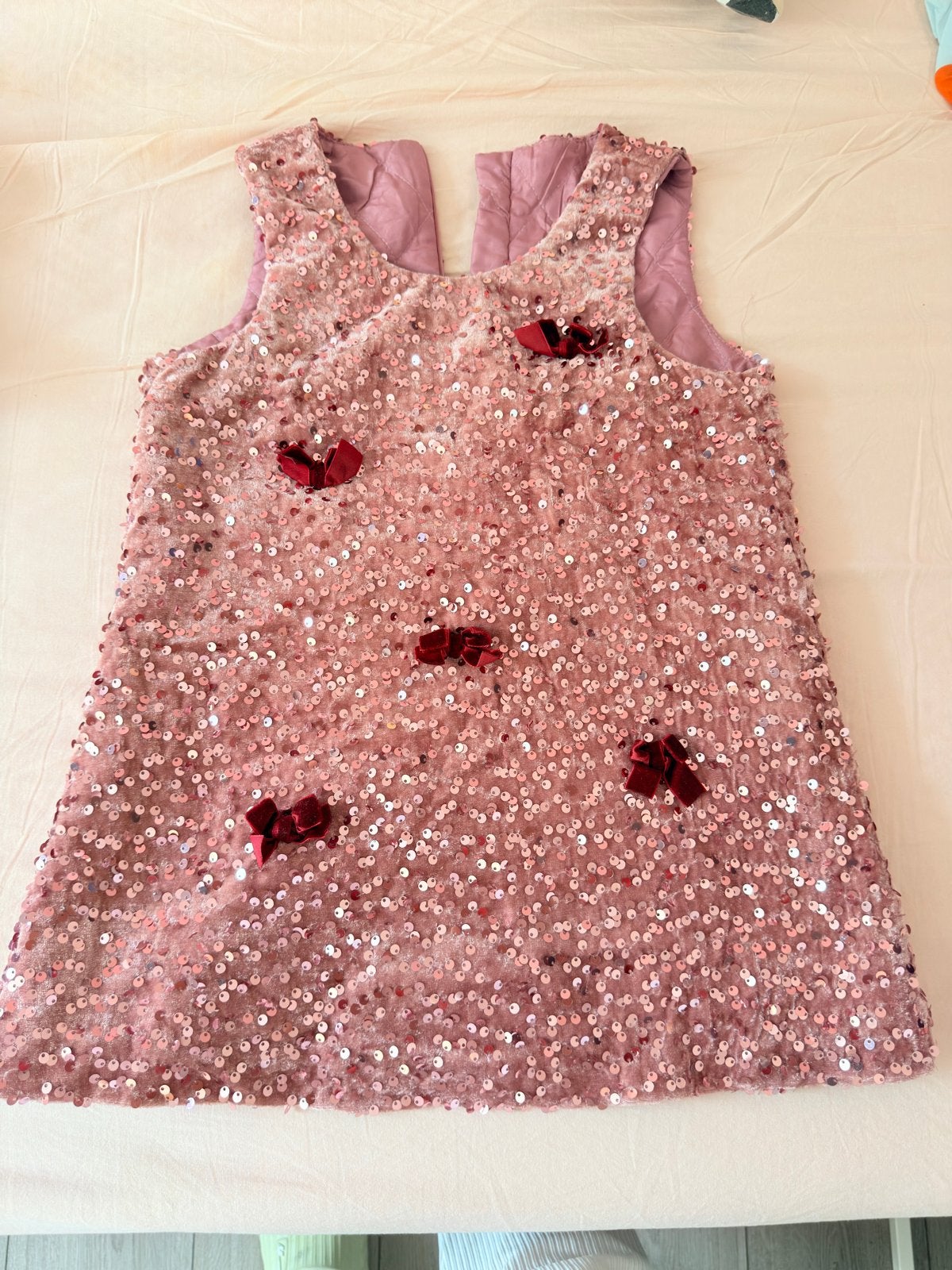 Feestelijke Roze Jurk met Pailletten - Perfect voor Kerst!, Zo goed als nieuw, Roze, Boven de knie, Ophalen