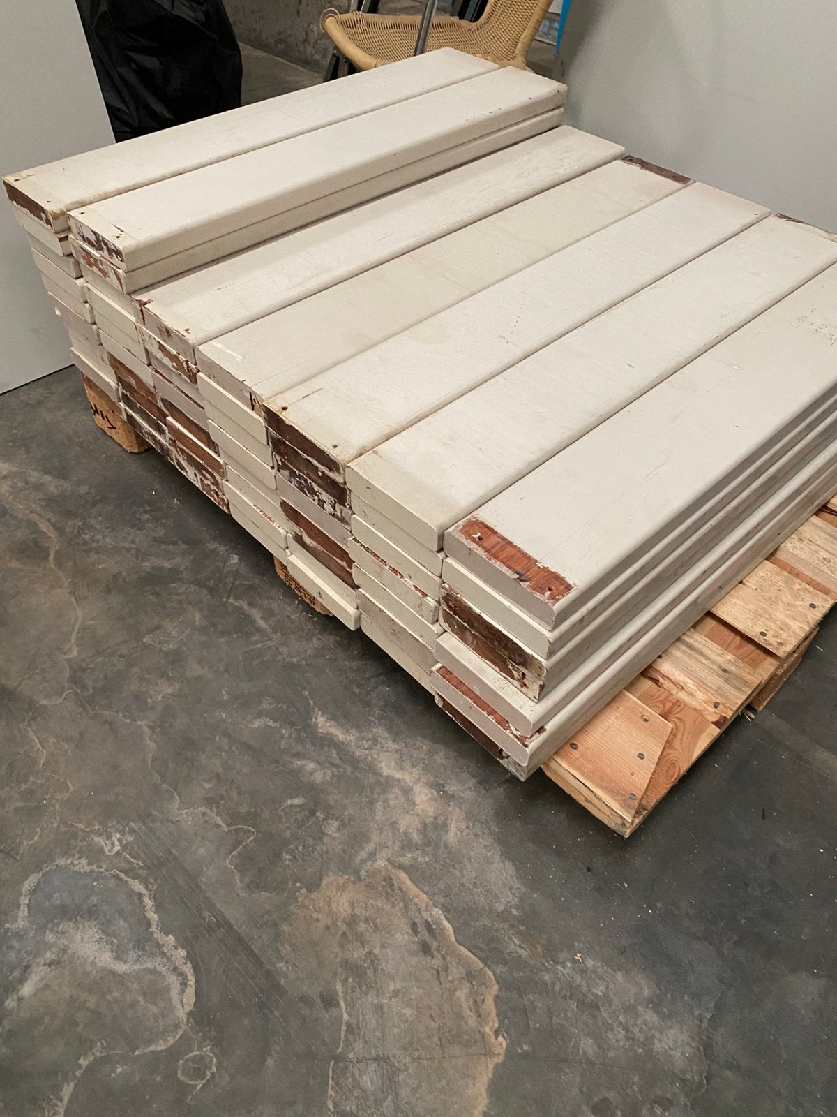 Hardhouten balken, Doe-het-zelf en Verbouw, Hout en Planken, Ophalen, Gebruikt, 25 tot 50 mm, Balk