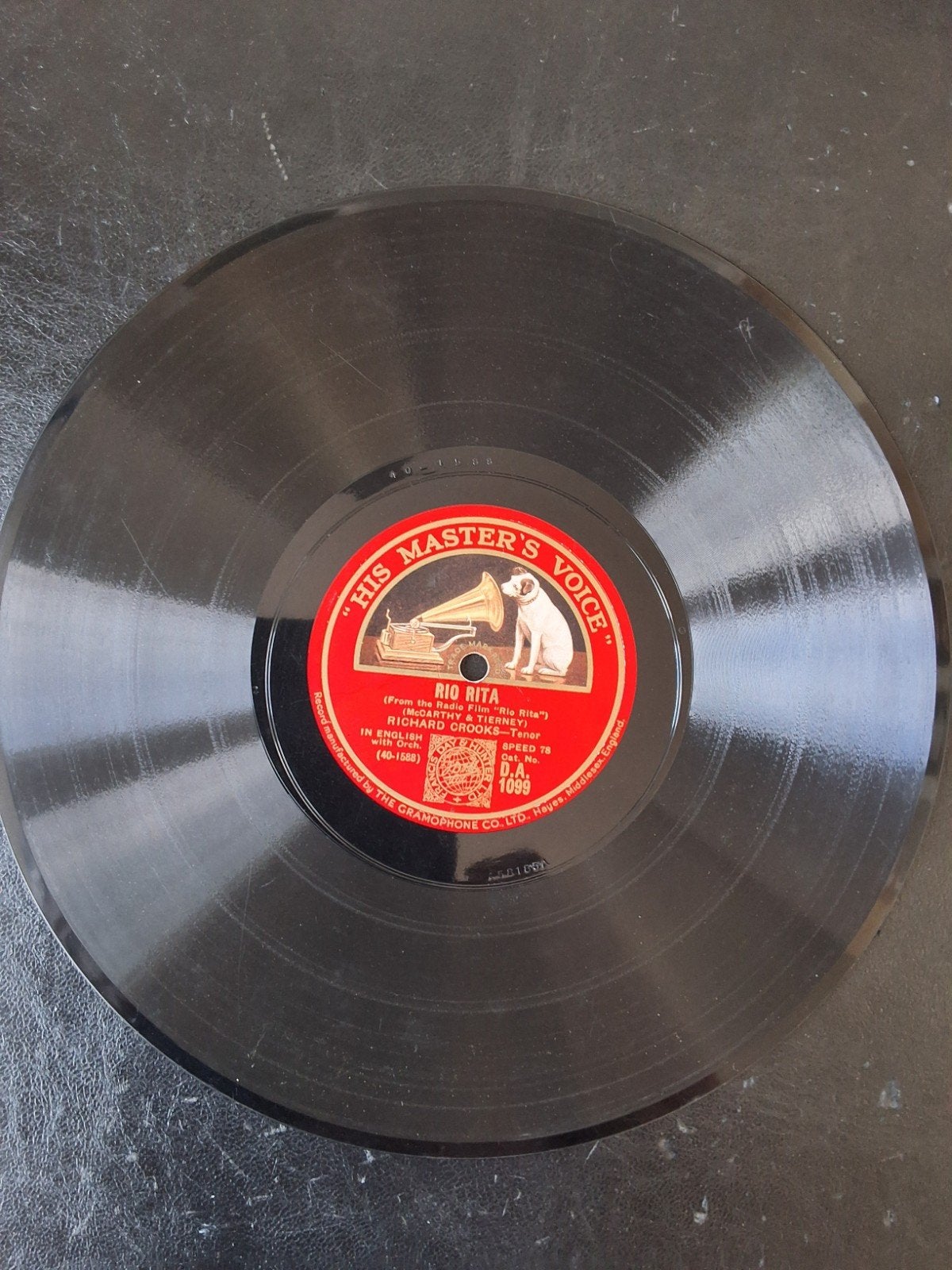 His Master's Voice 78 toeren plaat - Rio Rita / Only A Rose, Cd's en Dvd's, Vinyl Singles, Ophalen, Gebruikt, 10 inch, Single