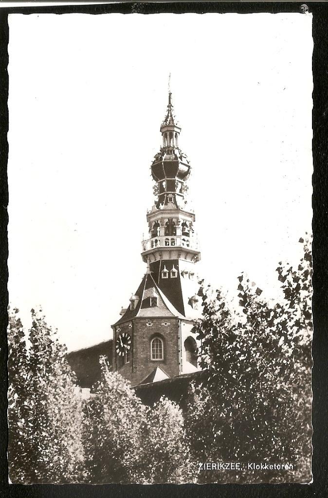 Zierikzee, Klokketoren, Ophalen of Verzenden, 1940 tot 1960, Gelopen, Zeeland