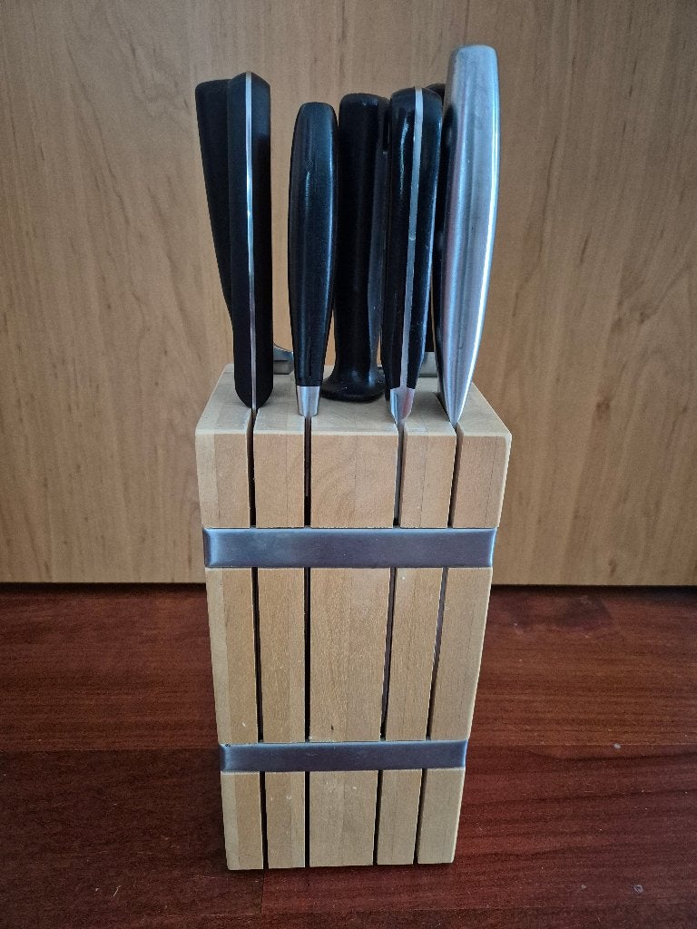 Houten messenblok, Ophalen of Verzenden, Zo goed als nieuw, Hout