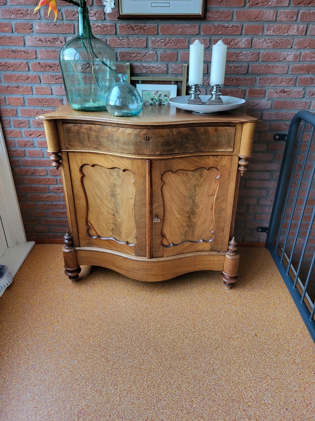 Antieke Biedermeier Commode/Kastje - Notenhout, Ophalen