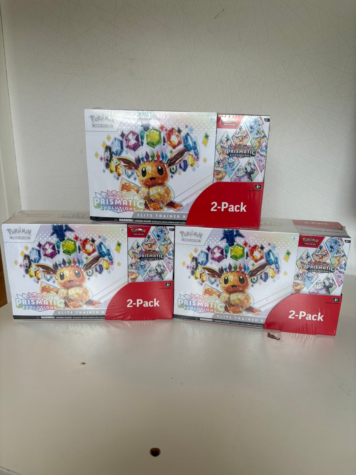 Pokemon prismatic evolutions costco 2 pack, Ophalen of Verzenden, Nieuw, Boosterbox, Foil