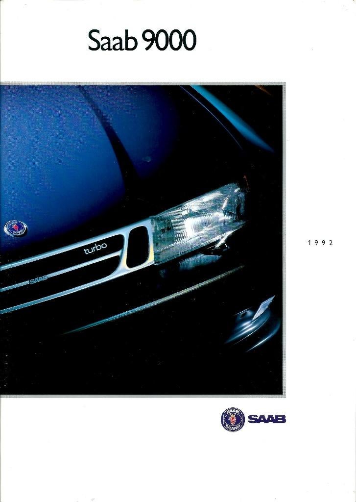 Brochure Saab 9000 1992, Ophalen of Verzenden, Gelezen, Overige merken