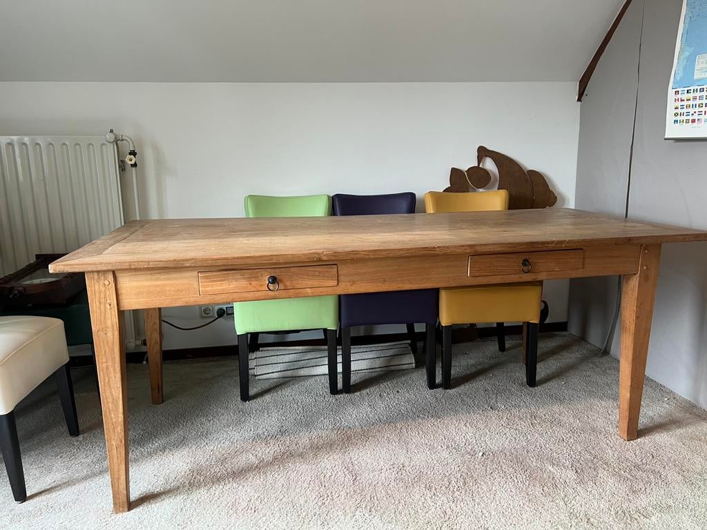 Grote eettafel, Ophalen, 200 cm of meer, 50 tot 100 cm, Zo goed als nieuw