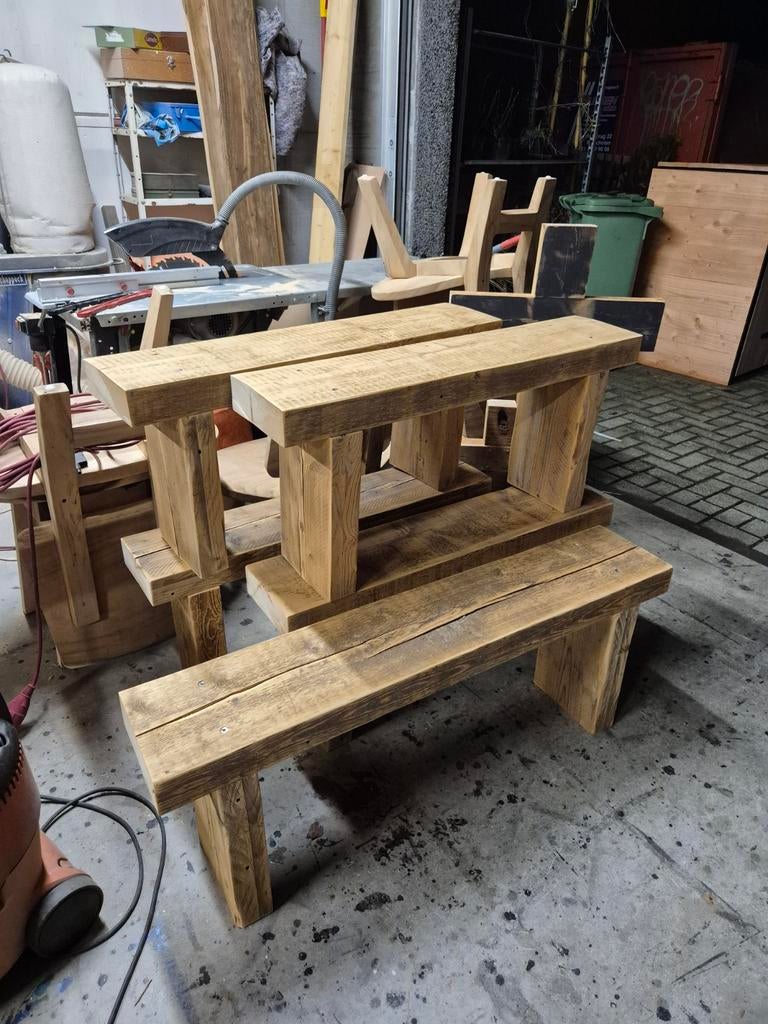 Dikke grenenhouten bankje, Ophalen, Nieuw, VH-DESIGN, Handelsondernemingvrijheden@gmail.com