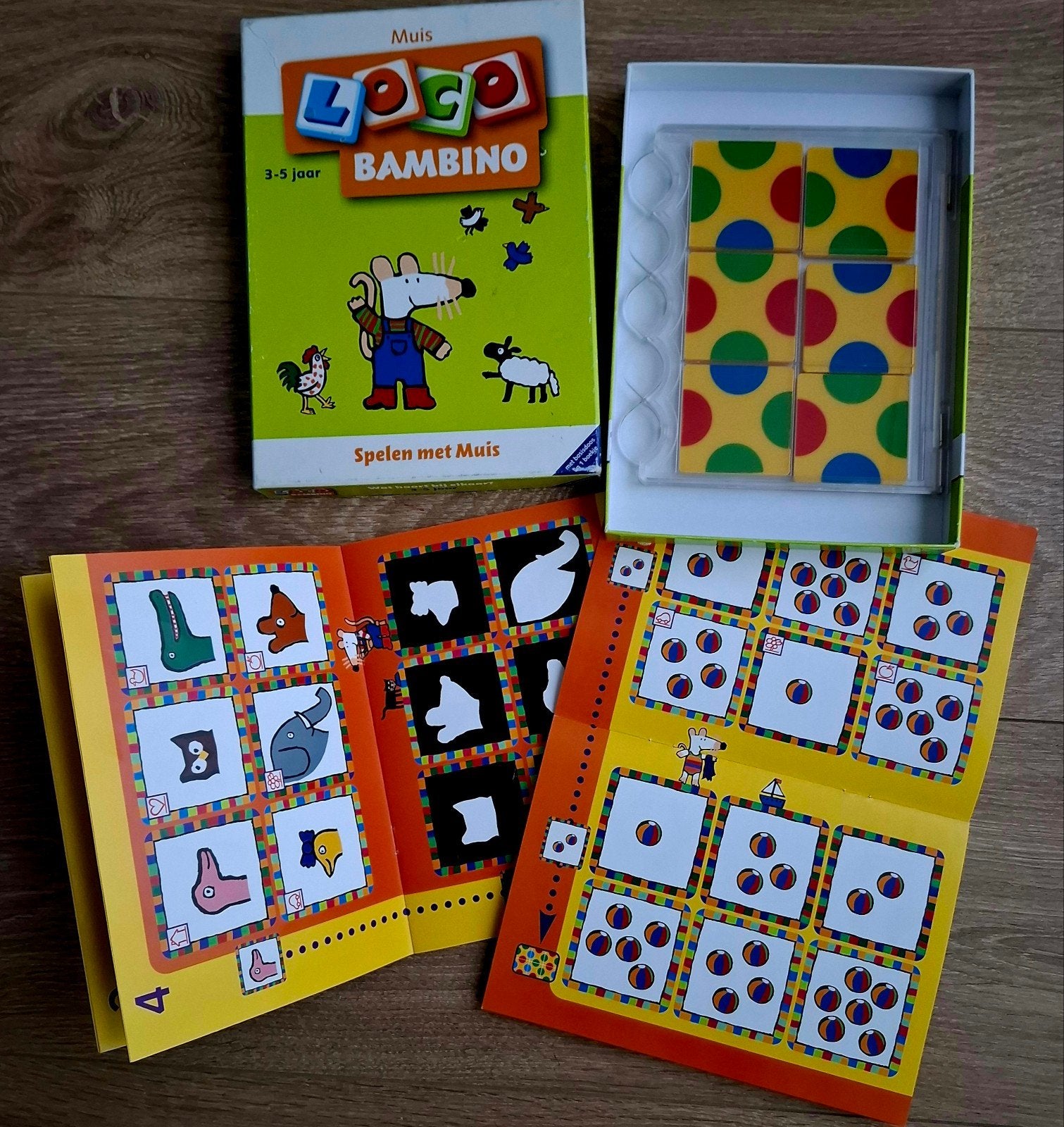 Loco Bambino Spelen met Muis - Educatief spel met 2 boekjes, Ophalen of Verzenden, Zo goed als nieuw