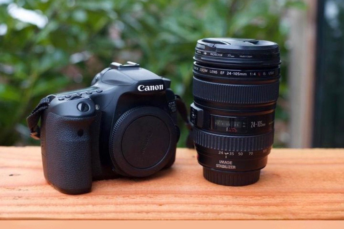 Canon EOS 70D met Canon EF 24-105mm f/4 L IS USM, Ophalen, Zo goed als nieuw, Canon, Geen optische zoom