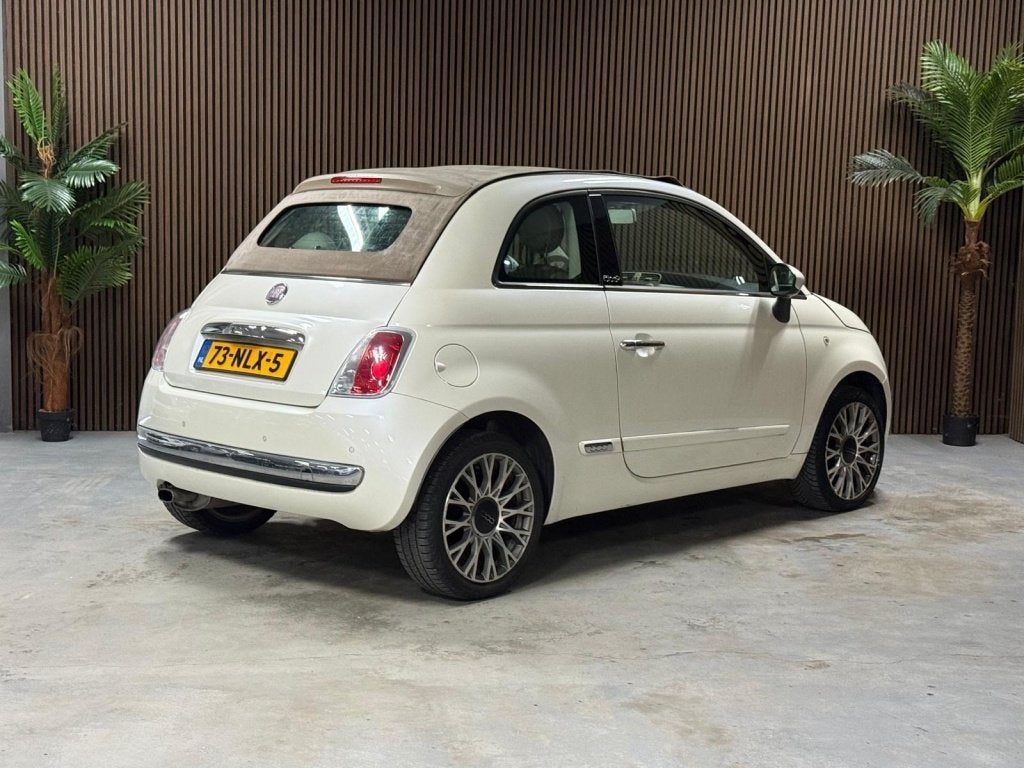Fiat 500 1.2 Pop Cabriolet dak doet het niet (bj 2010), Auto's, Euro 5, Gebruikt, 4 cilinders, Wit