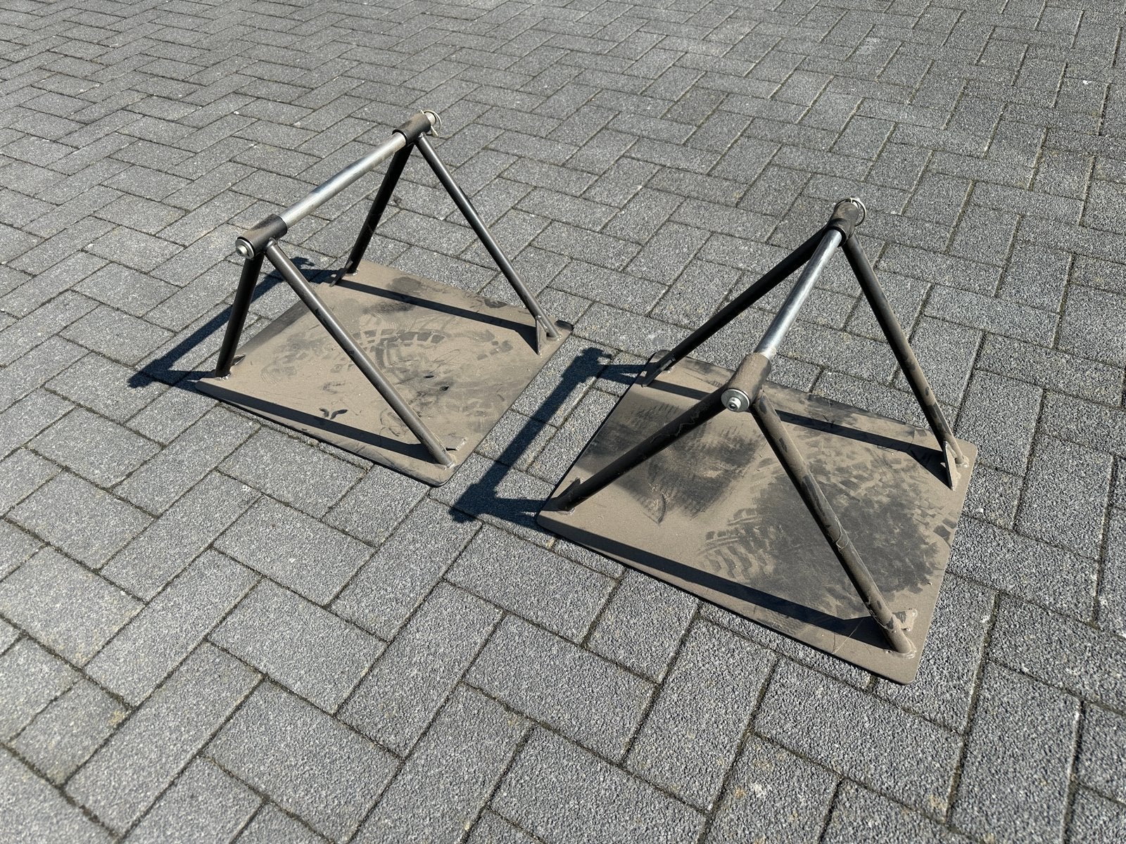 Twee bokken voor motorfiets, Motoren, Ophalen, Gebruikt