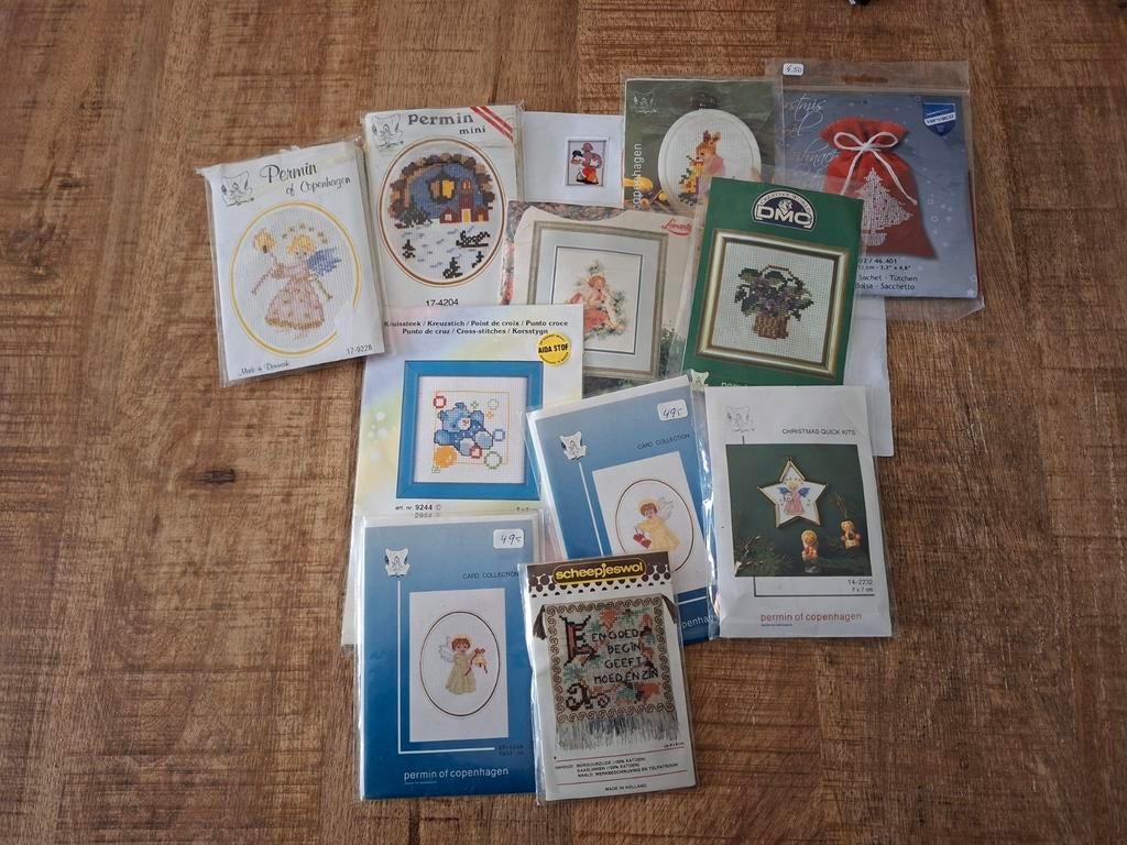 11x mini borduurpakketjes, ., Nieuw, Ophalen of Verzenden, .