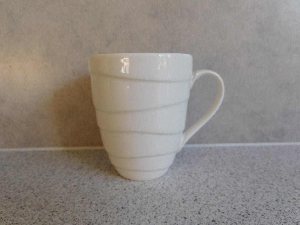 Senseo Mok Wit Waves Jamie Oliver - 9x7 cm, Huis en Inrichting, Keuken | Servies, Overige merken, Zo goed als nieuw, Modern, Porselein