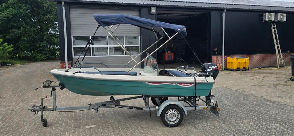 Terhi Seafun 420 met Suzuki buitenboordmotor en trailer, Ophalen, Gebruikt