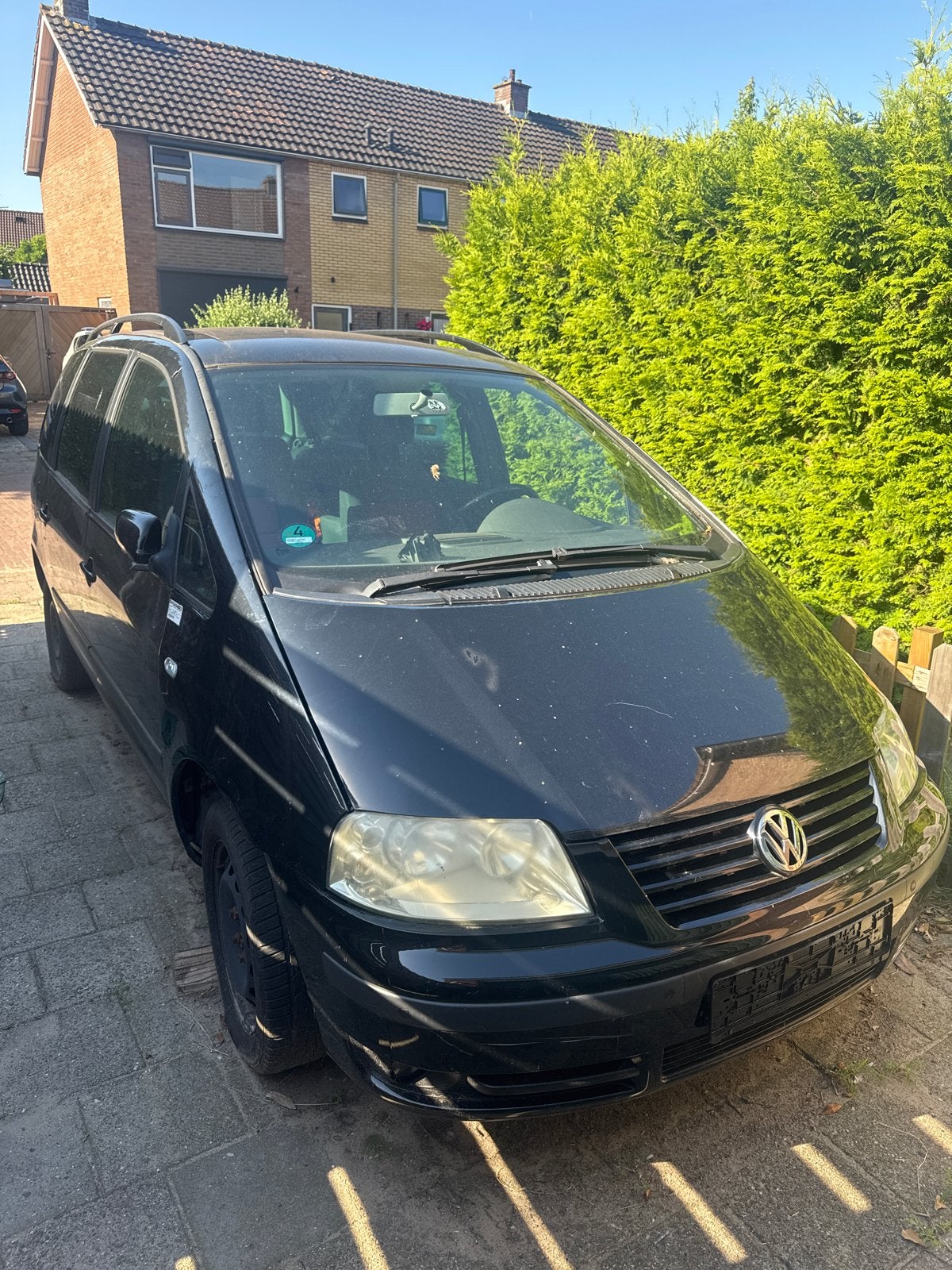 Vw Sharan 2.8 V6 crossauto, Auto's, Volkswagen, Stof, Zwart, Zwart, Handgeschakeld