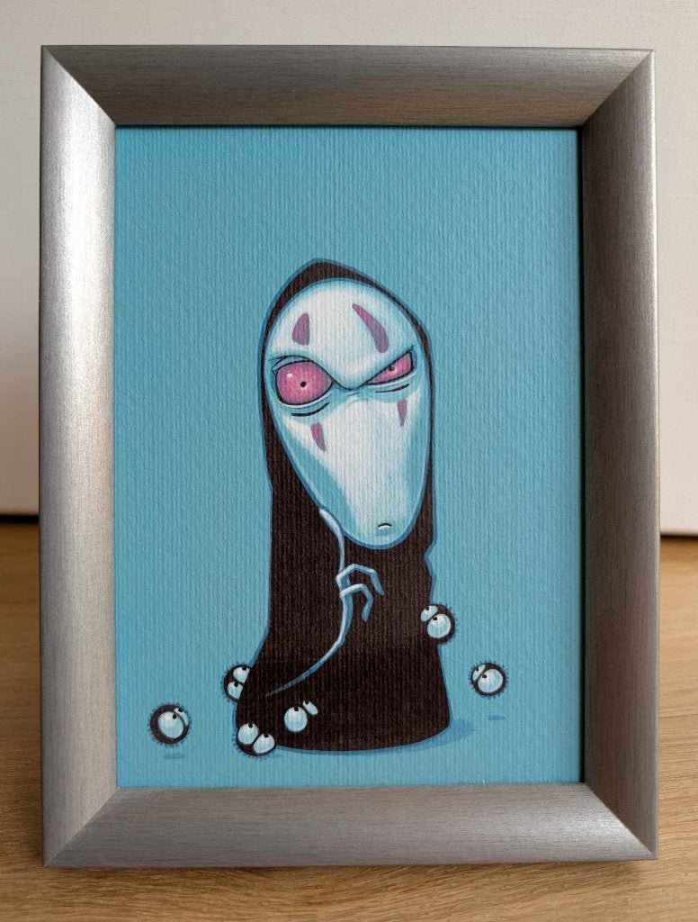 Jasper Oostland - Kaonashi, 2019 (Ghibli), Antiek en Kunst, Acrylverf, Gesigneerd, Papier/karton, Ophalen of Verzenden