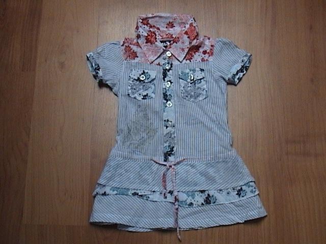 Villa Happ, leuke tuniek / jurkje met streepjes / bloemetjes, Kinderen en Baby's, Villa Happ, Gebruikt, Meisje, Ophalen of Verzenden