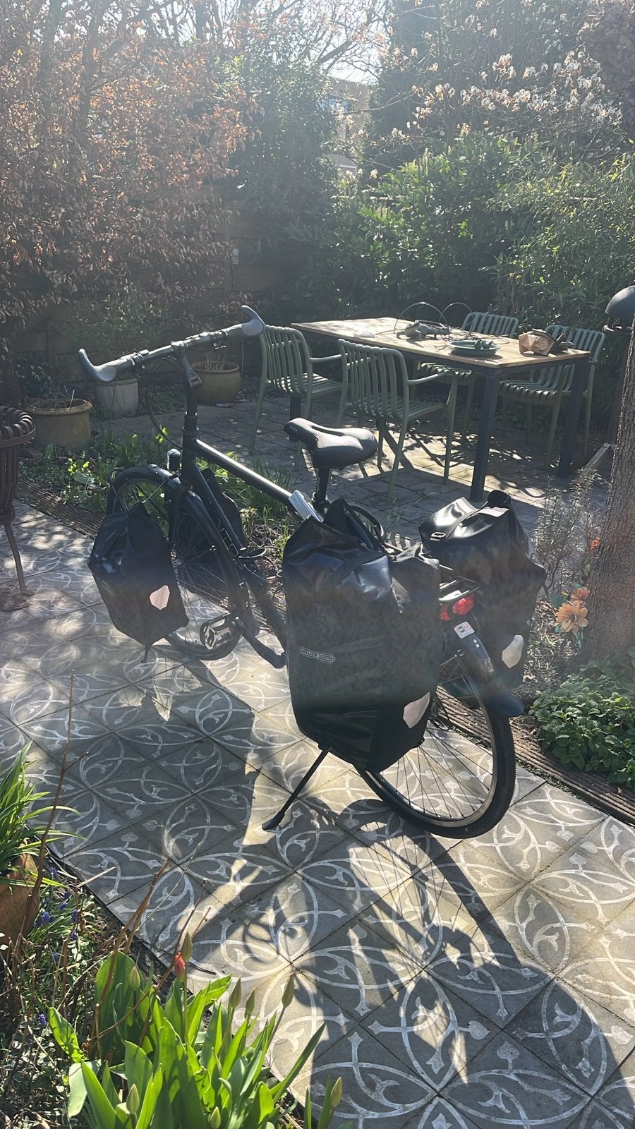 Santos Travelmaster 2.8 met Ortlieb fietstassen, Overige merken, 28 inch, Gebruikt, Ophalen of Verzenden