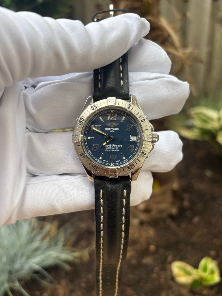 Breitling Colt Ocean A17350, Leer, Staal, Verzenden, Breitling