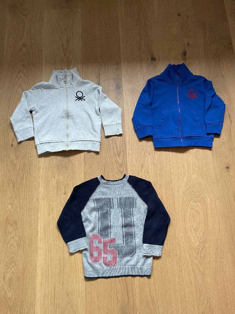 3 x Trui vest maat 82 Benetton maat 80 / 86, Ophalen, Truitje of Vestje, Zo goed als nieuw, Benetton