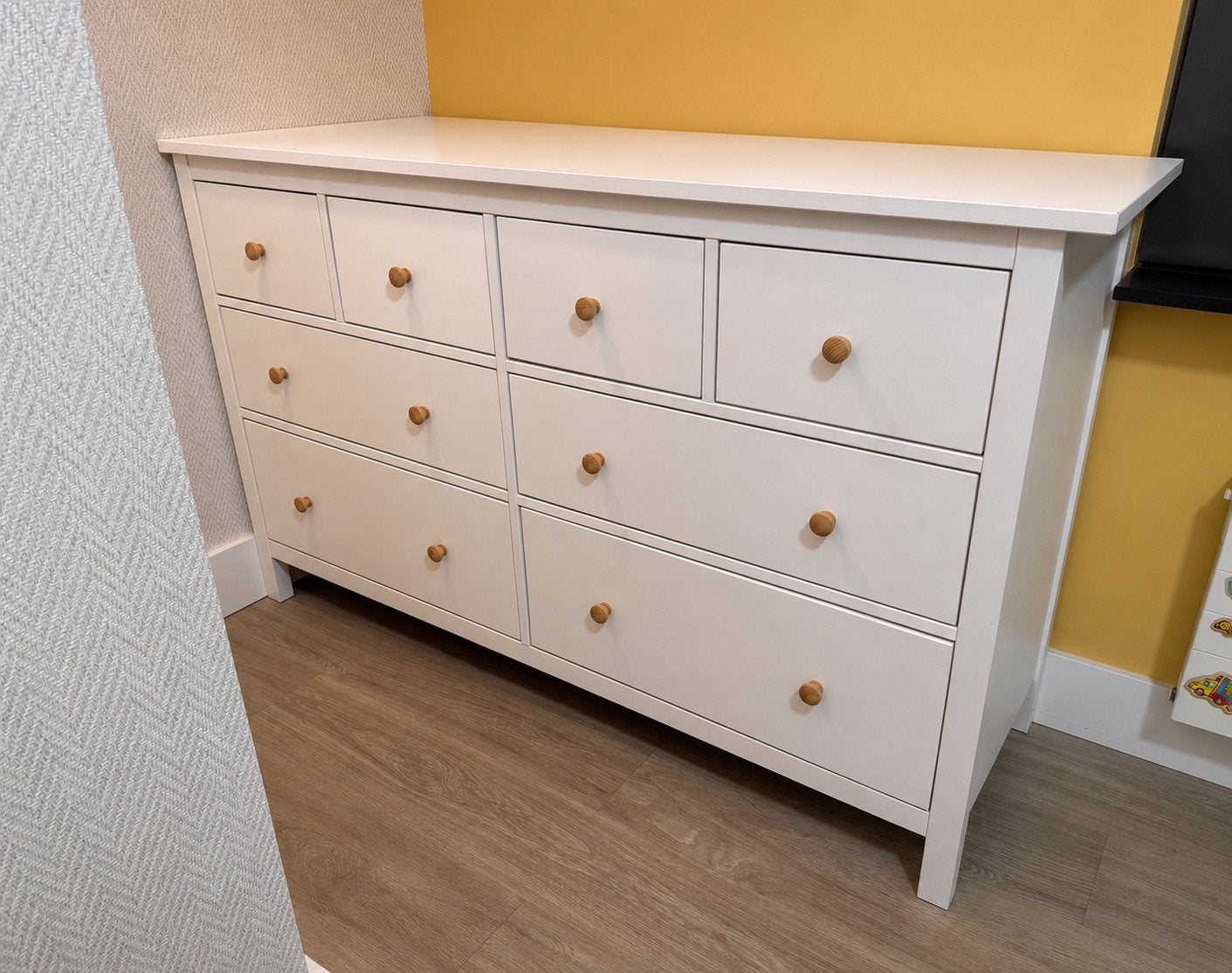 IKEA HEMNES ladekast wit, 8 lades, 155 cm breed, Huis en Inrichting, Kasten | Ladekasten, Gebruikt, 5 laden of meer, 150 tot 200 cm