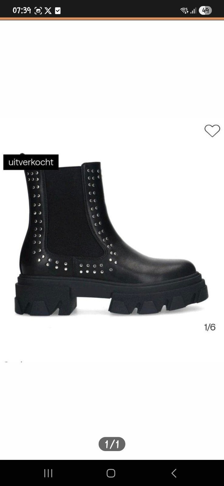sasha boots met studs maat 39 nieuw, Ophalen of Verzenden, Nieuw, Zwart