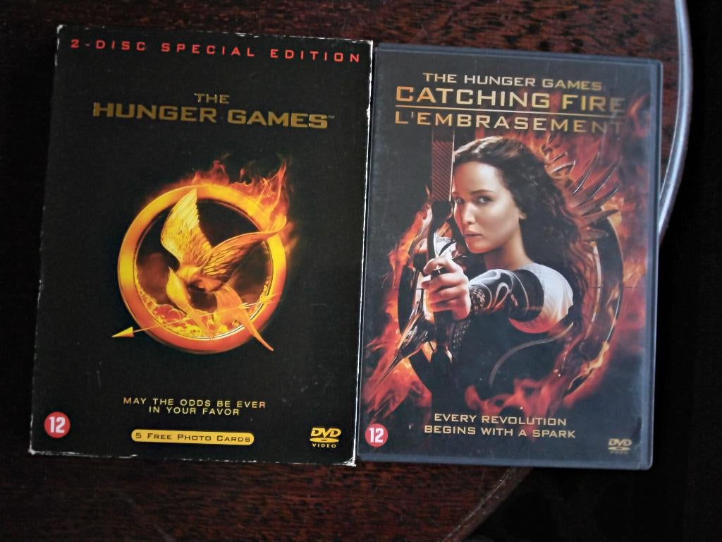 The hunger games en The hunger games catching fire, 2 dvds,, Cd's en Dvd's, Dvd's | Avontuur, Vanaf 12 jaar, Ophalen of Verzenden