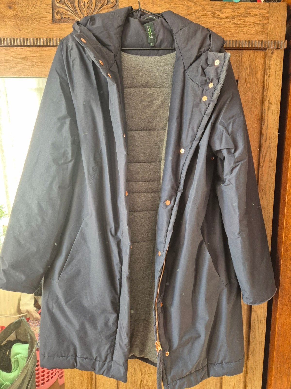 LangerChen damesjas, maat L, elvine ariza zgan, Kleding | Dames, Blauw, Maat 42/44 (L), Ophalen of Verzenden, Zo goed als nieuw