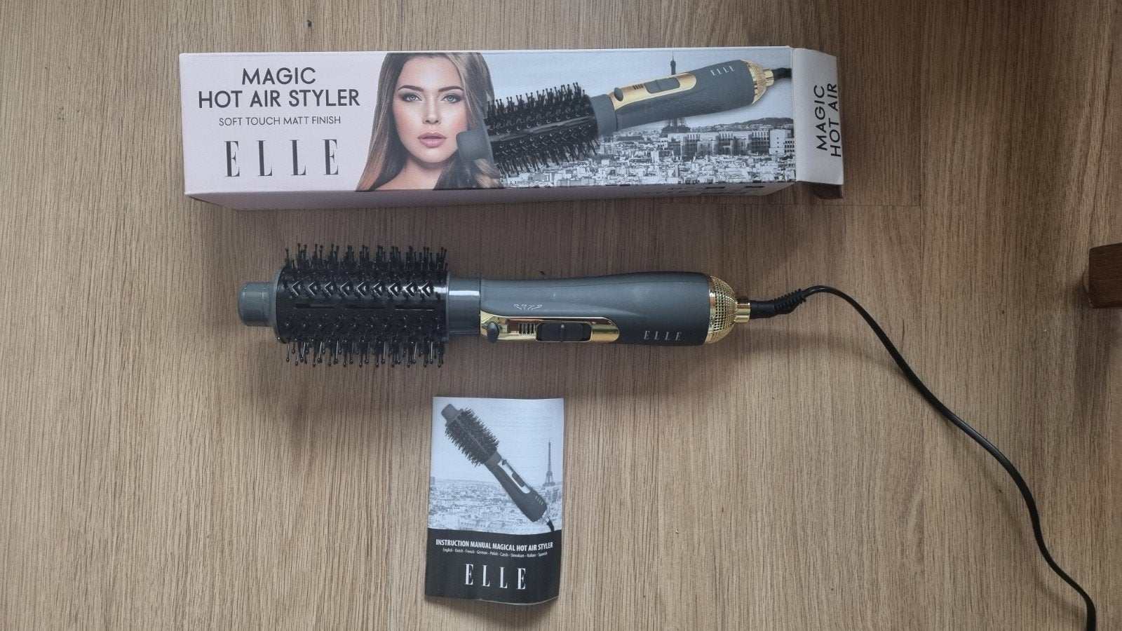 ELLE Magic Hot Air Styler - Föhnborstel, Ophalen of Verzenden, Zo goed als nieuw, Föhn of Haardroger
