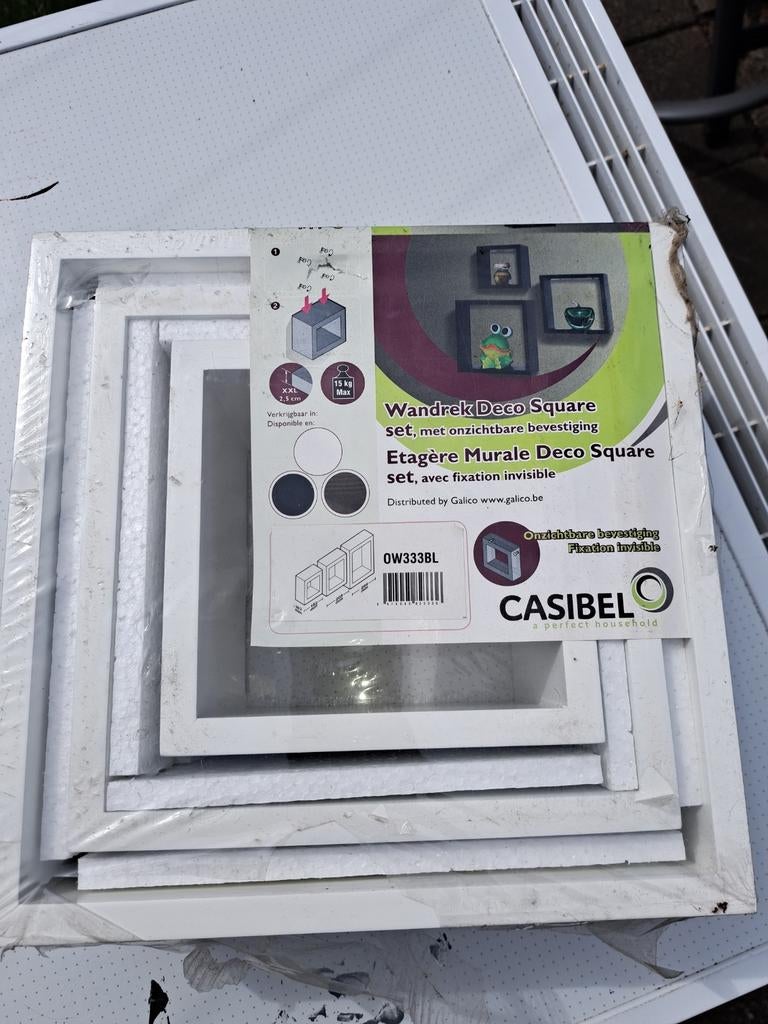 Casibel Wandrek Deco Square Set - Wit, Ophalen