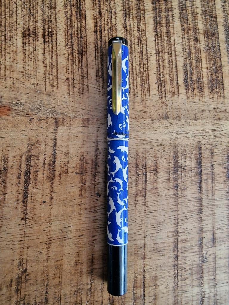 Vintage Pelikan Blue dolphin vulpen, Ophalen of Verzenden, Gebruikt, Vulpen, Overige merken